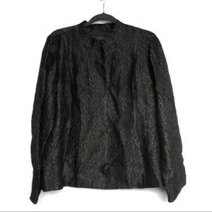 Eileen Fisher Silk Blend Crepe Snap Jacket